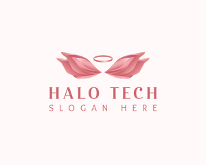 Angel Halo Wings logo design