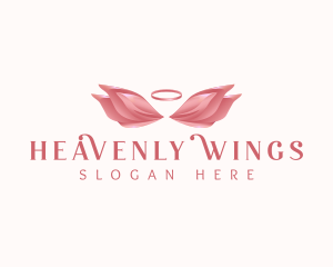 Angel Halo Wings logo design