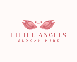 Angel Halo Wings logo design