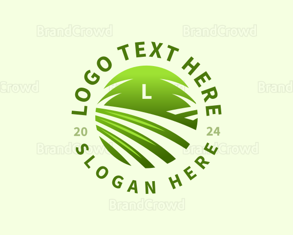 Grass Lawn Mower Logo