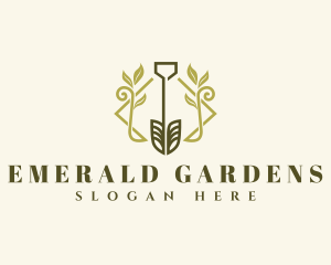 Natural Shovel Gardening logo design