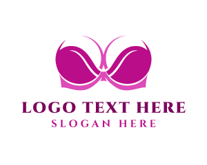 Bikini - Magenta Sexy Bra logo design