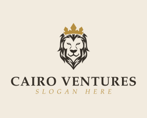 Crown Lion Head logo design