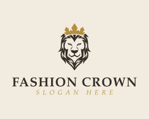 Crown Lion Head logo design