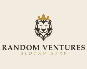 Crown Lion Head logo design