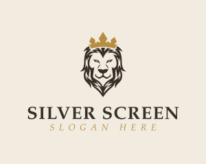 King - Crown Lion Head logo design