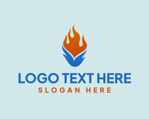 Gas Station - Fire Ice Thermal Temperature logo design