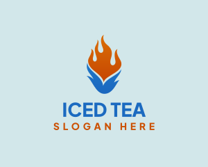 Fire Ice Thermal Temperature logo design