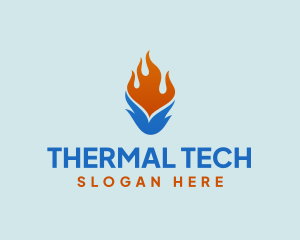 Fire Ice Thermal Temperature logo design