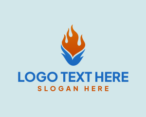 Thermal - Fire Ice Thermal Temperature logo design