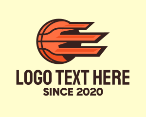Basketball Ball - Orange Fast Basketball logo design