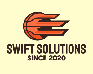 Quick - Orange Fast Basketball logo design