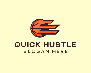 Orange Fast Basketball  logo design