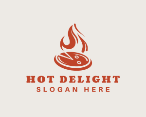 Hot Flame Pizza logo design