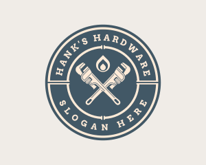 Droplet Hardware Wrench logo design