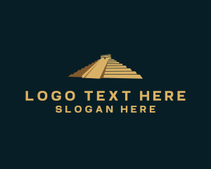 Mexican - Mayan Pyramid Travel logo design