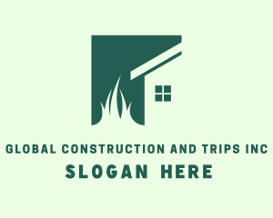 Lawn Grass House Logo