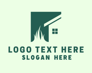 Shed - Lawn Grass House logo design