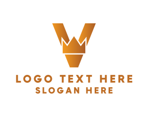 Queen - Royal Letter V logo design