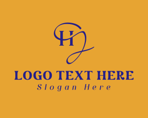 Letter Hg - Elegant Luxury Script Business logo design