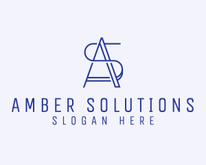 Professional Business Letter AS logo design