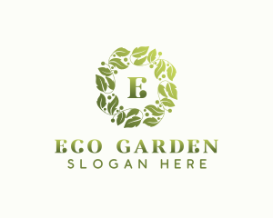 Eco Gardening Leaves logo design