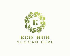 Eco Gardening Leaves logo design