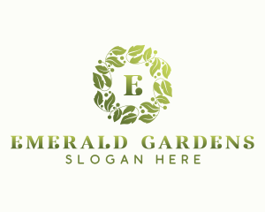 Eco Gardening Leaves logo design