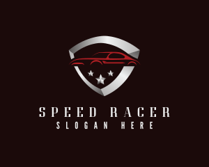 Racecar - Car Shield Garage logo design