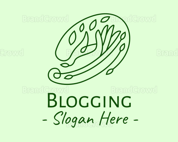 Organic Hand Leaves Logo