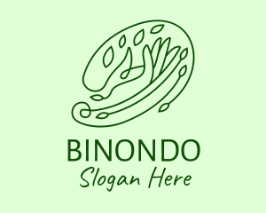 Organic Hand Leaves Logo