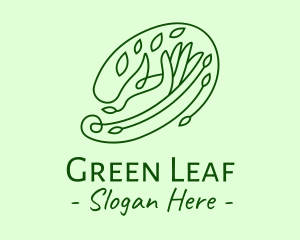 Organic Hand Leaves logo design