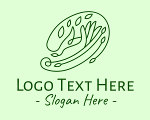 Massage Therapy - Organic Hand Leaves logo design