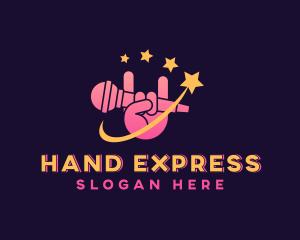 Sign Language - Rock Music Hand Sign logo design