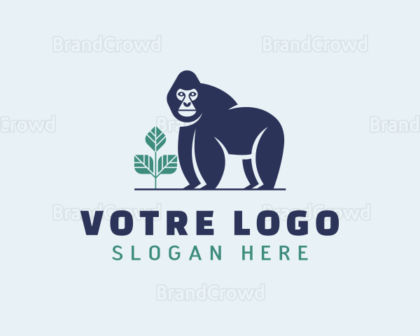 Leaf Gorilla Character Logo