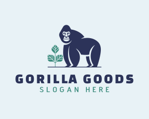 Leaf Gorilla Character logo design