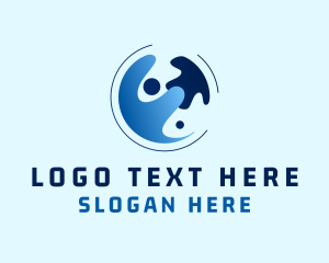 Fluid - Cleaning Liquid Human logo design