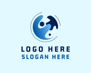 Person - Cleaning Liquid Human logo design