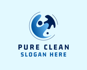 Disinfecting - Cleaning Liquid Human logo design