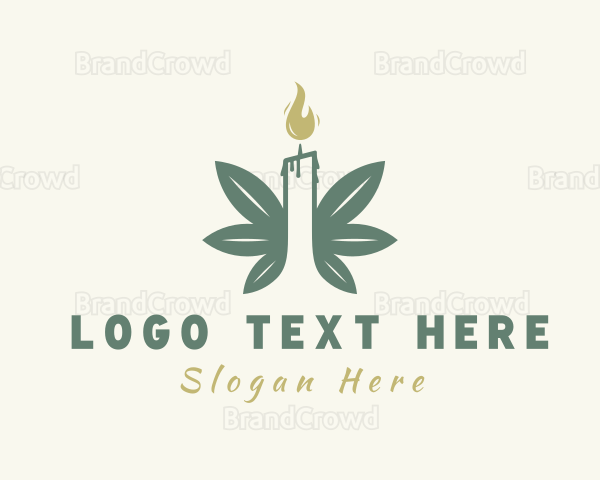 Marijuana Candle Plant Logo