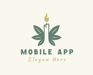 Marijuana Candle Plant Logo