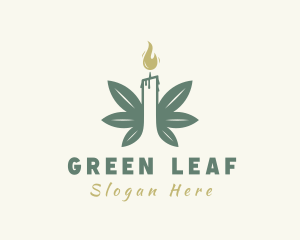 Marijuana - Marijuana Candle Plant logo design