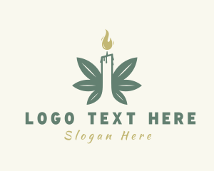 Marijuana Candle Plant Logo