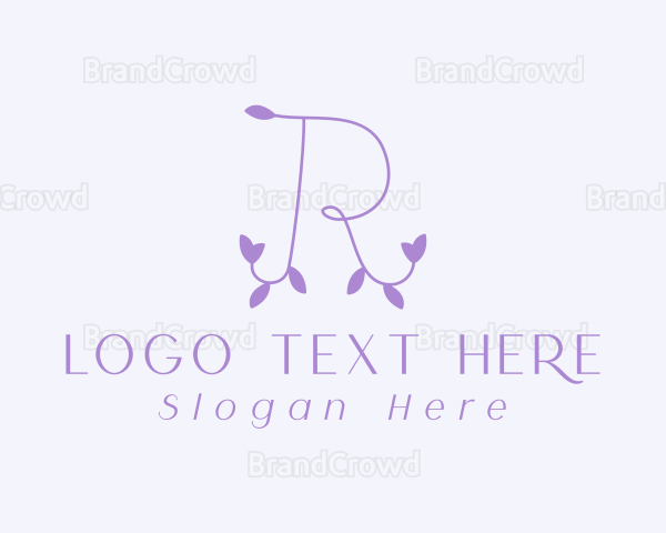 Purple Vine Letter R Logo