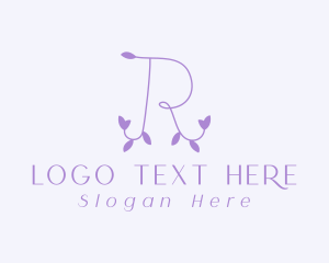 Purple - Purple Vine Letter R logo design