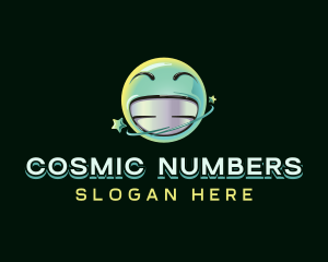 Cosmic Smiley Y2K logo design