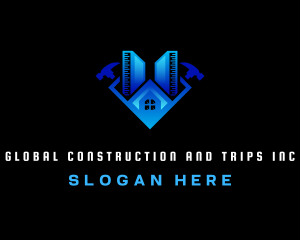 Construction Carpentry Tool logo design