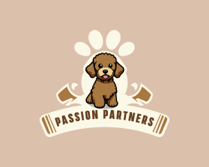 Cute Dog Paw logo design