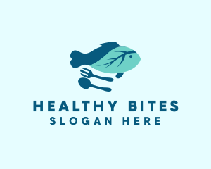 Fish Salad Food logo design