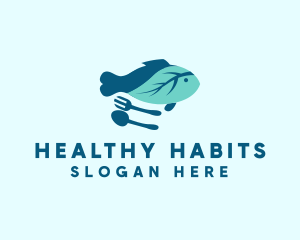 Fish Salad Food logo design